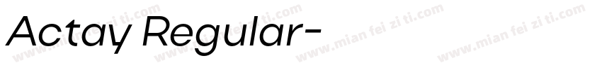 Actay Regular字体转换